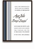 100 Rectangular Wedding Invitations - Cool Stripes
