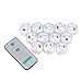 Glamorway Pack of 12 Remote controlled Submersible Wedding Party Vase Plum Blossom Shape LED Tea Light White