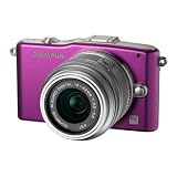 Olympus PEN E-PM1 (Purple) w/ 14-42mm (Silver) Lens