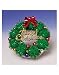 Festive 2.5 Light-Up LED Christmas Wreath Brooch Pin