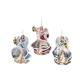 Thomas Kinkade Winter Angels Of Light Ornaments: Set One by The Bradford Exchange