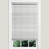 Blinds Levolor Faux Wood Blinds Visions PVC 2 Slat Ultra White Sandblasted 12067108
