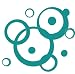 Turquoise Wall Vinyl Sticker Decal Circles, Bubbles, Dots 25+ Pc