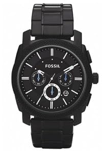Buy Fossil Men's FS4552 Black Stainless Steel Bracelet Black Analog Dial Chronograph Watch  ...  Fossil