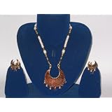 Anniversary Gifts Kundan Style Mewa Necklace Set and Earring In Multi Beads-3pc Set(Brand New)<br />
