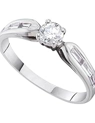 0.51CT DIAMOND 0.30CT CENTER ROUND BRIDAL RING