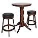 Oxford 3 Piece Hardwood Pub Table Set - Walnut Finish