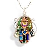 Small Green Hamsa Necklace from the Artazia Collection #619XGR JN MN ONK