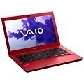 Sony Vaio SB4L1E/R 33,8 cm (13,3 Zoll) Notebook (Intel Core i3 350M, 2,3GHz, 4GB RAM, 500GB HDD, AMD HD 6470M, DVD, Win 7 HP) rot