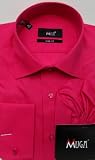 Produkt-Bild: MUGA Herren Hemd SLIM-Fit, Kombimanschetten Fuchsia/Magenta, verf&uuml;gbare Gr&ouml;&szlig;en S bis 4XL