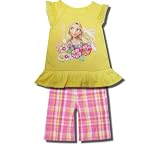 Tangled Rapunzel 2 piece set tunic top with plaid shorts for girls