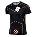 Topway Men's X-Men Wolverine Short Sleeve Crewneck Compression Super Heroes T-shirt Quick Dry Wicking Tee (X-Large, Black(TXX01))
