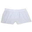 Seersucker Set Sail Blue Stripe Cotton Girl Boxers Mini Itty Bitty Shorts 1" Inseam, Covered elastic waist, 100% cotton,