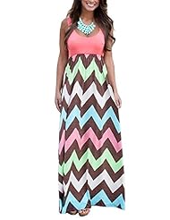 Striped Print Short Sleeves Sleeveless Cotton/Polyester Bodycon Dress/Party Dress/Maxi Dress 