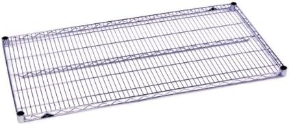 Metro 2442NC Super Erecta Nickel Chrome Plated Steel Wire Shelf, 800 lb. Capacity, 1" Height x 42" Width x 24" Depth (Pack of 4)