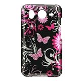 Pink Butterflies Black Protector Case for HTC Inspire 4G