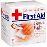 Special Pack of 5 J&J (Johnson & Johnson) HEALTHCARE GAUZE - GUAZE PAD 3X3 Johnson & Johnson 8523 25 per pack