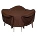 Two Dogs Designs 84-Inch Round Table and Chairs Cover, Chocolate Brown