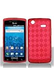 TPU Skin Cover for Samsung Captivate i897, Argyle Red