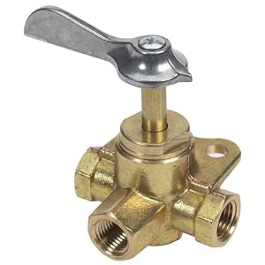 Moeller Fuel Tank Three-Way Valve (1 4, Brass) by