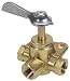 Moeller Fuel Tank Three-Way Valve (1/4, Brass)