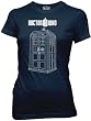 Doctor Who Tenth Doctor Tardis Linear Women's Juniors T-shirt
