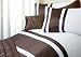 Ritz Chocolate Double Bed Embroidered Sequined Duvet Cover Set
