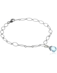 Sterling Silver Briolette Charm Bracelet, 7.25"