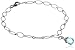 Amazon Collection Sterling Silver Briolette Charm Bracelet, 7.25