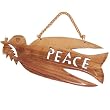 Dove of Peace crafted and carved by hand in Bethlehem from grade A OLive wood. The Dove is carrying an olive tree branch and has word PEACE carved through. Comes in a gift bag with Certificate of authenticity and Lord's Lord's prayer gift card