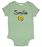 41XuQpWTqOL. SL160  Inspire Clothing Organic Smile Bodysuit Mint, 18 Months