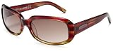 Just Cavalli Women's JC259 Rectangular Sunglasses,Olive Green Striped Cyclamen  Frame/Gradient Brown Lens,one size