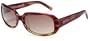 Just Cavalli Women's JC259 Rectangular Sunglasses,Olive Green Striped Cyclamen  Frame/Gradient Brown Lens,one size