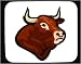Decorated Mouse Pad with cow, horned, bull, beef, animal