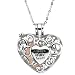 Deborah J. Birdoes Sterling Silver Always in My Heart Locket Pendant with Rose Quartz