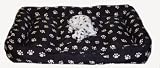 Eigenschaften WILMA Heimtierprodukte  / WILMA Hundebett XXXL Schwarz/Pfote 140x100cm #2053-6