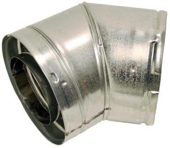 45 Degree Black Gas Vent Elbow