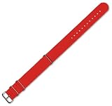 NATO Ballistic Nylon Watchband Red 20mm Watch band - by deBeer