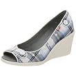 BC Footwear Women's Three's Company Plaid Wedge
