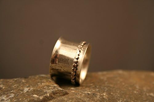 Sterling Silver Spinner Ring In Sterling Silver With Dot Spin Rotation Ring