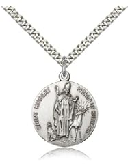 St. Hubert of Liege Medal, Sterling Silver