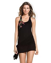 Applique  Dress With a Sash 