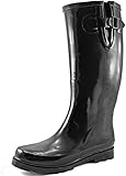 Women's Puddles Rain and Snow Boot Multi Color Mid Calf Knee High Waterproof Rainboots