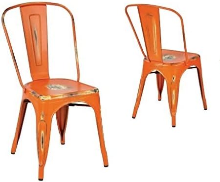 Office Star Bristow Armless Chair, Antique Orange, 2 Pack by OfficeStarProducts