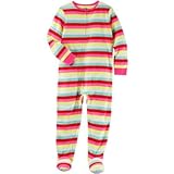 オシュコシュ OSHKOSH/ 1ピースストライプマイクロフリースパジャマ ストライプ ロンパース長袖 6ヶ月【並行輸入】