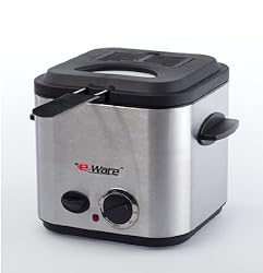 Eware 5K100C0 1-1/4-Quart Stainless Steel Deep Fryer with Basket