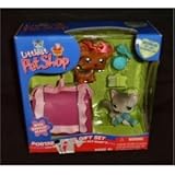 Littlest Pet Shop Exclusive Portable Pets Gift Set with Kitten &amp; Doggie with Pink Bow