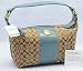 Coach Ergo Signature Patent Stripe Top Handle Pouch 41066