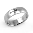 Stainless Steel Cross 6mm Band Ring - Men