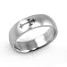 Stainless Steel Cross 6mm Band Ring - Men